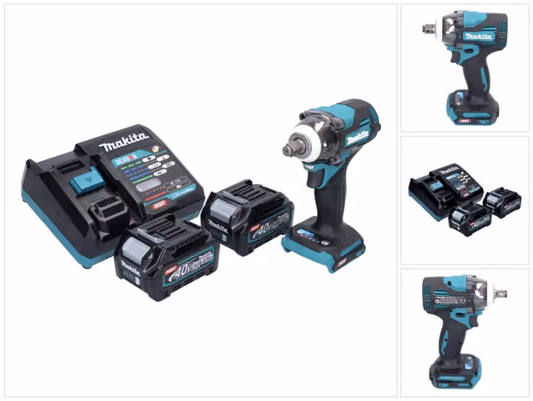 Avvitatore a impatto a batteria Makita TW 004 GD2 40 V max. 1/2" 350 Nm XGT Brushless + 2x batteria 2,5 Ah + caricabatteria