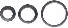 Set di 8 guarnizioni coniche in gomma Idro Bric per canotti, assortimento Nero (3/8", 1/2", 3/4", 1")