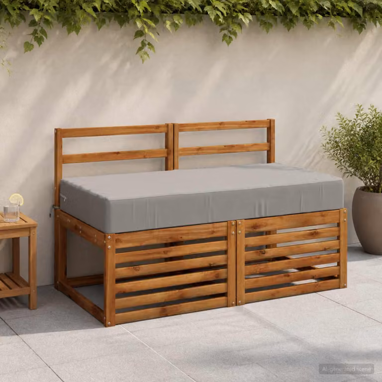 vidaXL Cuscino per la seduta SOEST Grigio in Poliestere con Rivestimento Lavabile