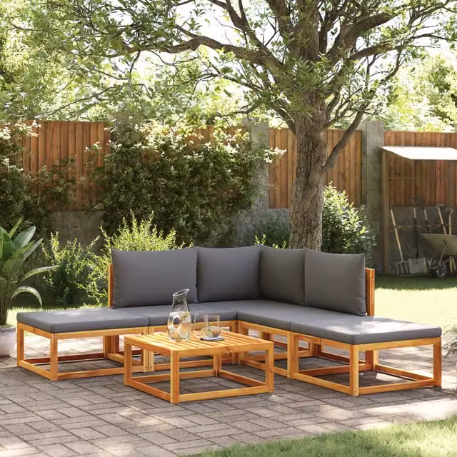 Set di divani da giardino 6 pz con cuscini in legno di acacia 3278823