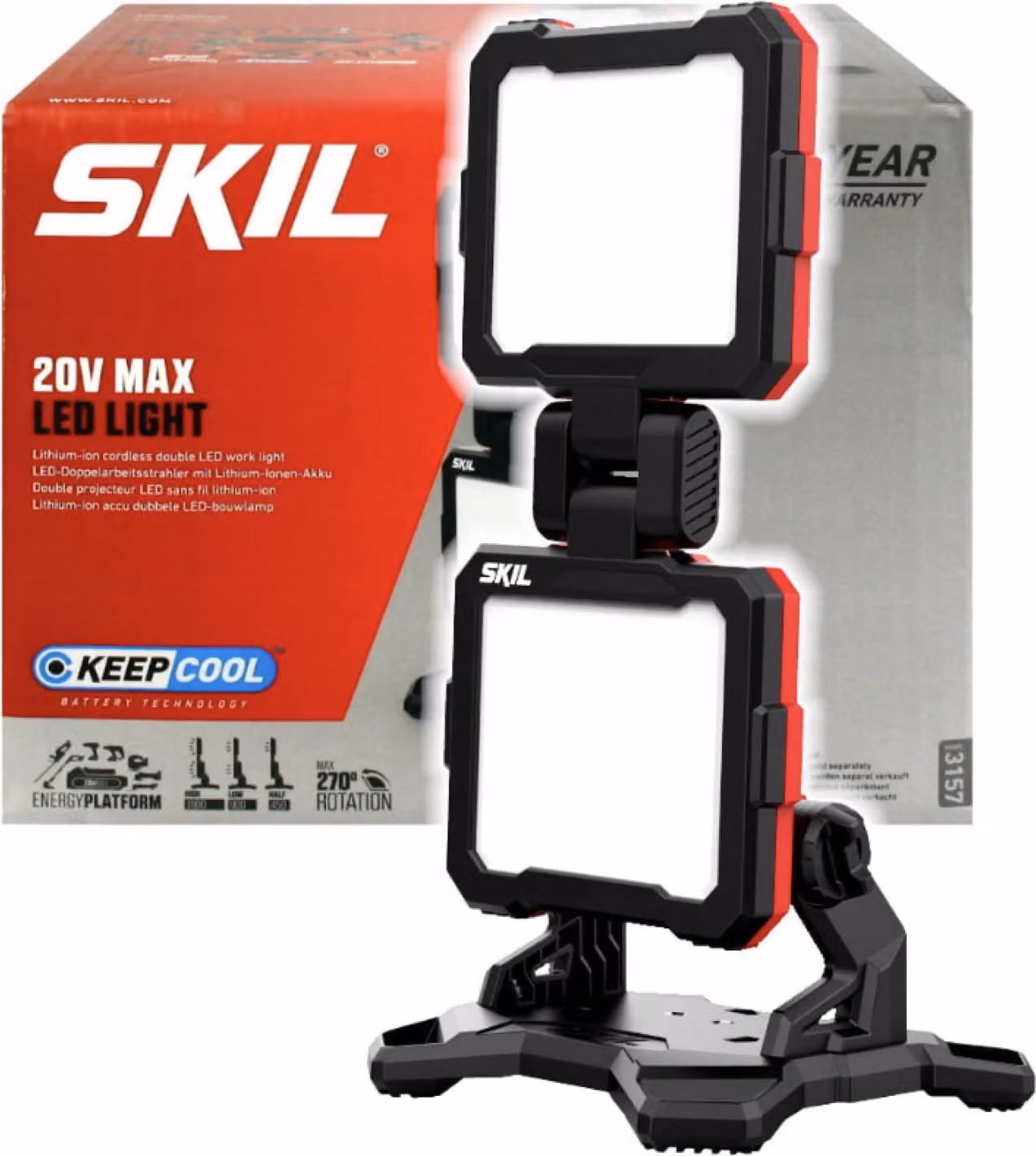 SKIL 3157 CA Doppio faro LED portatile a batteria 20V