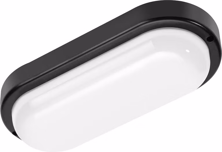 Apparecchio a canale ovale nero LED 18W colore luce neutra IP64 Davo Eko-Light