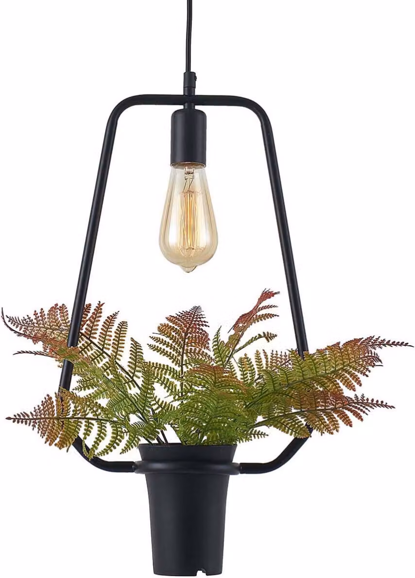 Lampada a sospensione SOREN nera 1xE27x10W in metallo, dimensioni: 160x11,2x28 cm, IP20, Polux