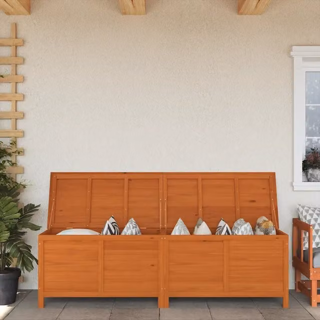 Contenitore da giardino vidaXL in legno di abete massello marrone L: 198,5 cm, P: 50 cm, H: 56,5 cm – 1