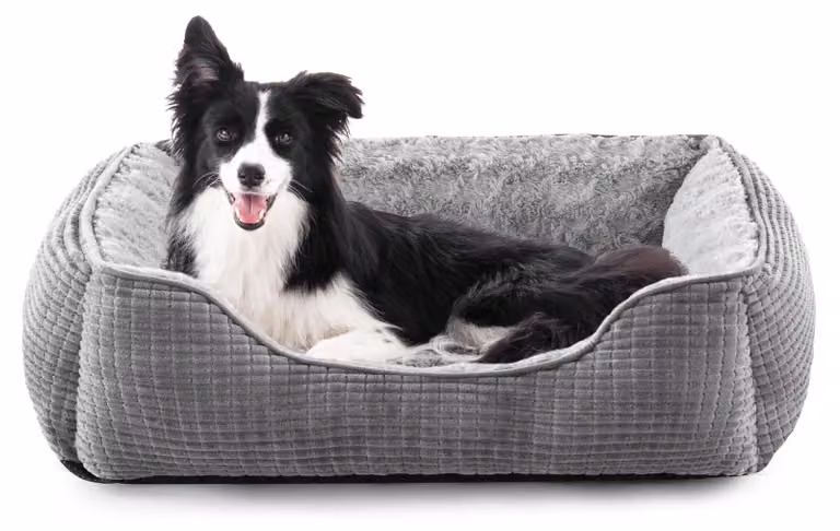 Solidchoice - Cuccia per cani rosa chiaro con supporto ortopedico