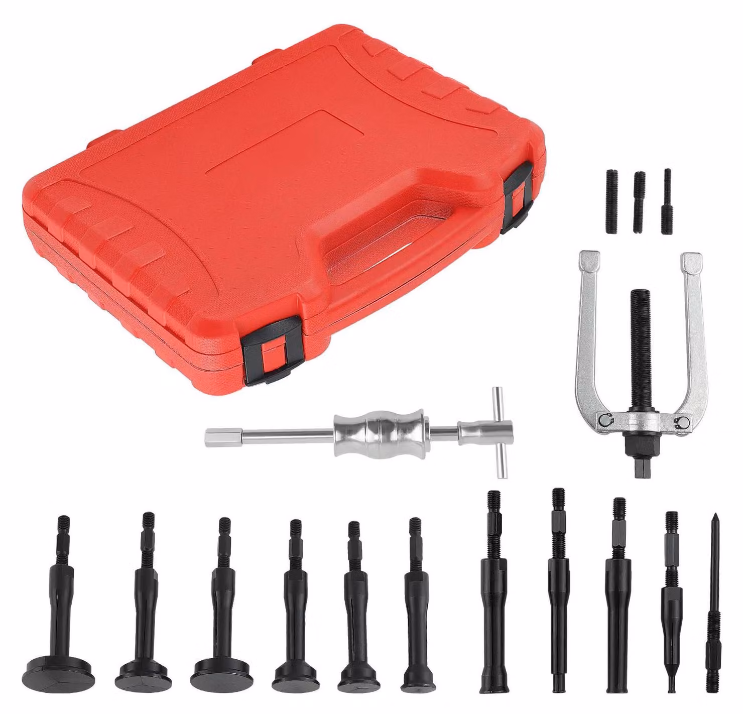 Set di estrattori per cuscinetti interni - Estrattore per alberi ciechi - Set di 16 pezzi per l'estrazione di cuscinetti interni - Adatto per cuscinetti interni e boccole