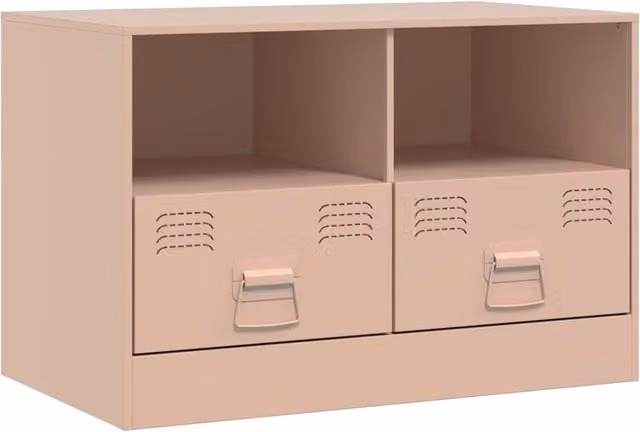 Mobile TV multimediale mensola TV credenza TV sala da pranzo soggiorno camera da letto rosa 67 x 39 x 44 cm acciaio rosa 02_0028290