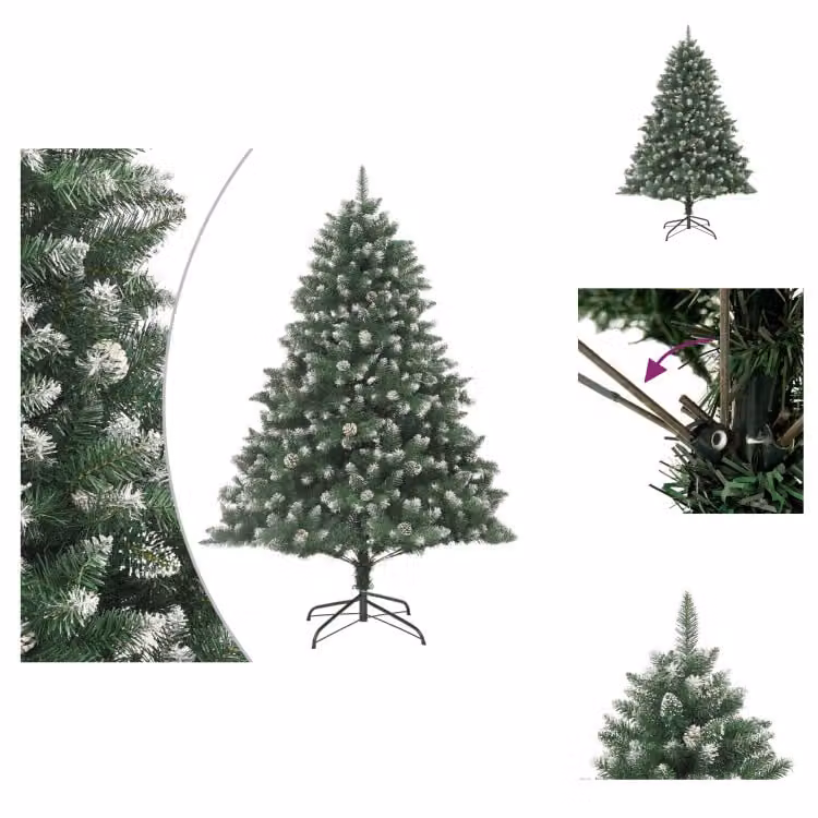 vidaXL Albero di Natale artificiale con supporto 180 cm PVC - Alberi di Natale