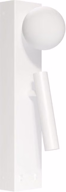 Applique a parete LED Sphere Alp di Beneito & Faure, design sferico moderno con faretto orientabile, luce omnidirezionale 360°, 20W, 3000K Bianco Opaco