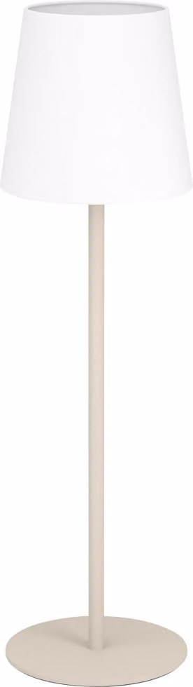 Lampada da tavolo Fiorana color sabbia paralume tessile bianco 1xE14