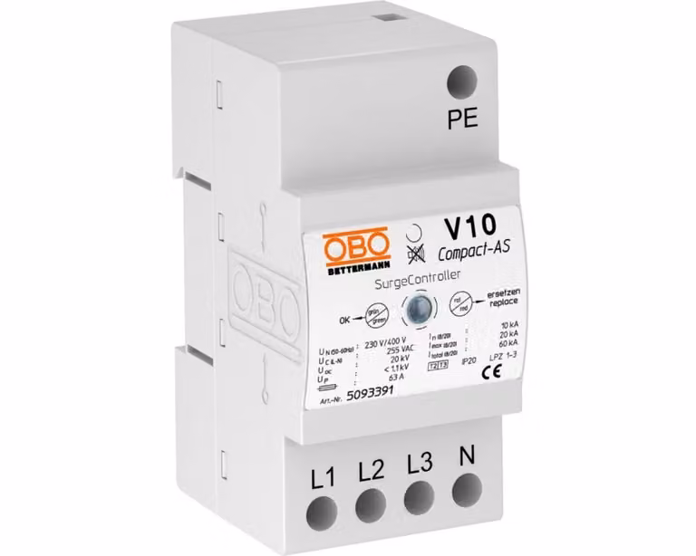 OBO V10 Compact V10 COMPACT-AS con segnalazione acustica 255V 5093391