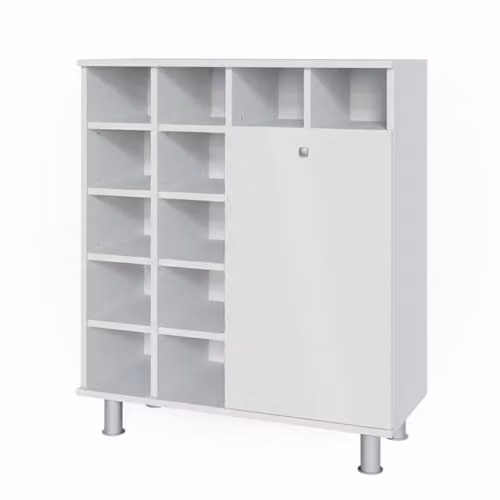 Vicco Armadietto da bagno con portabiancheria Fynn Bianco 78.4x91.6 cm