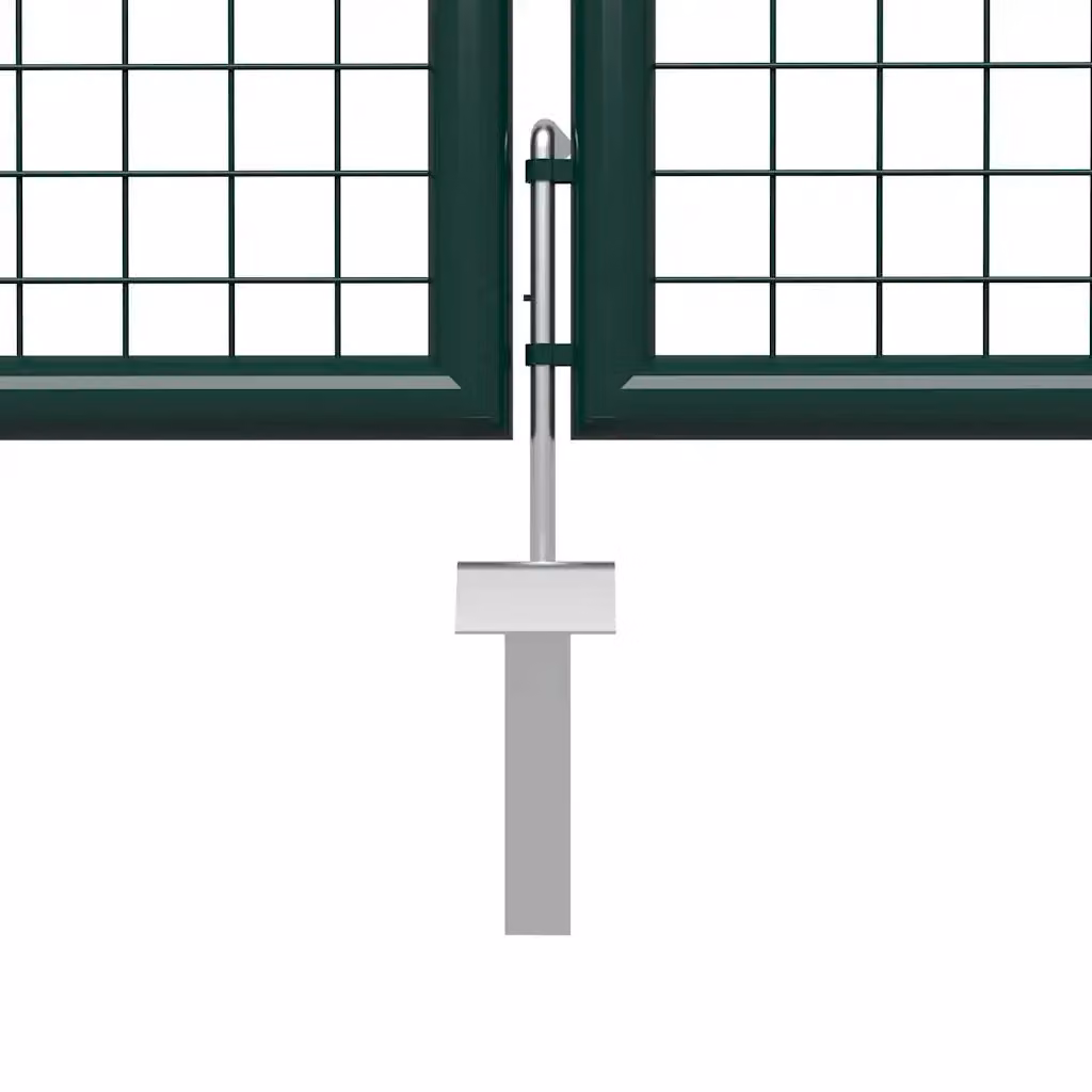 Cancello da giardino in acciaio vidaXL verde L: 500 cm, H: 150 cm – 2