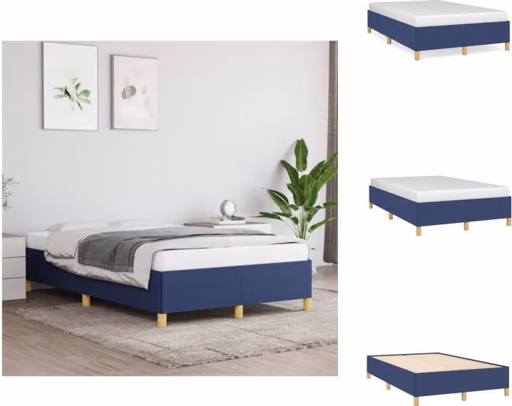 vidaXL Struttura letto blu 120x200 cm in tessuto - Letti e strutture letto