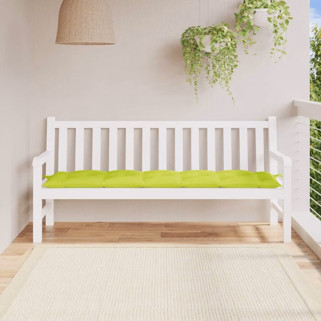 Cuscino per Panca Verde Brillante 180x50x7 cm in Tessuto Oxford