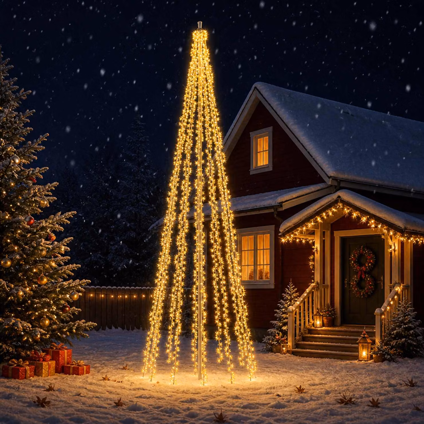 vidaXL Luci per albero di Natale con 12 LED 2004 LED Bianco caldo