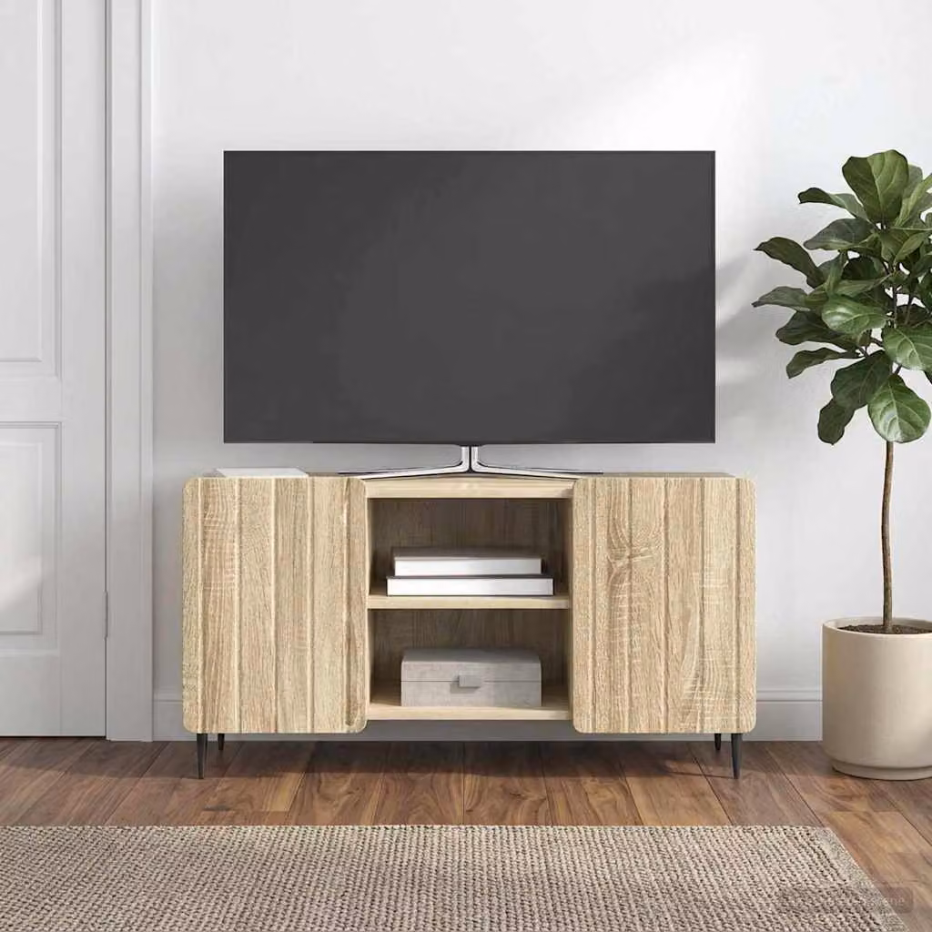 vidaXL Mobile TV Rovere Sonoma Marrone L: 102 cm, P: 34,5 cm, H: 52 cm