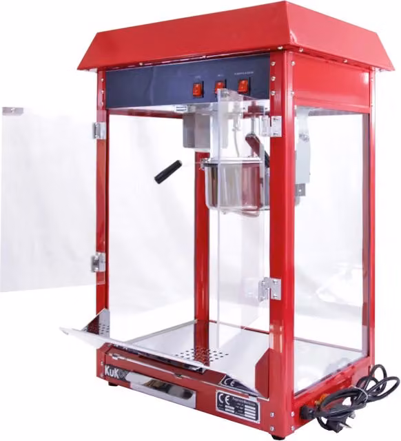 Macchina per Popcorn con Carrello Acciaio Inox Pop Corn Professionale 1370W