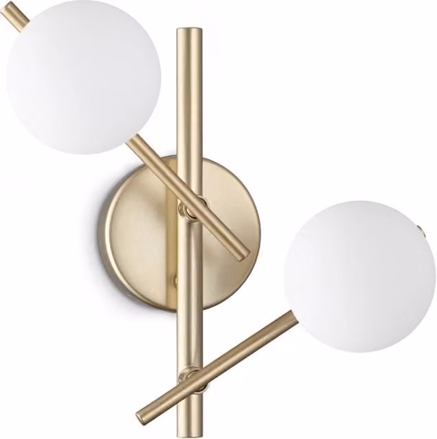 Applique Atlas Ideal Lux con 2 Luci G9 in Metallo e Vetro Oro