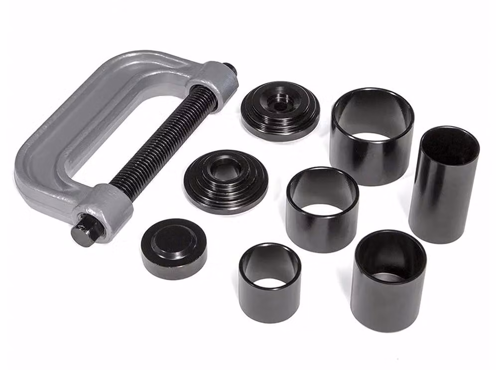Kit di strumenti per giunti sferici - Pressa per telai a C - 10 pezzi - 4 in 1 - Adatto per veicoli a 2WD/4WD - Per veicoli commerciali leggeri - Estrattore e utensili di montaggio