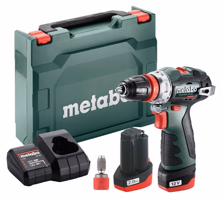 metabo Trapano-avvitatore a batteria PowerMaxx BS 12 BL Q - 12V, brushless, con mandrino autoserrante