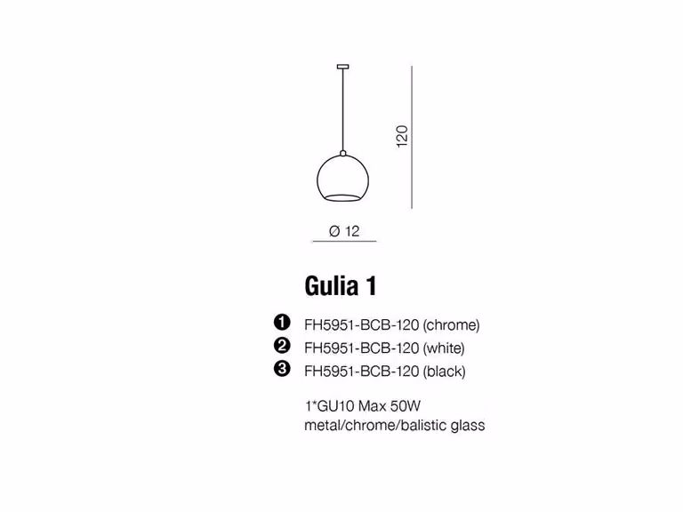 Gulia 1 AZ0641 Lampada a sospensione Azzardo