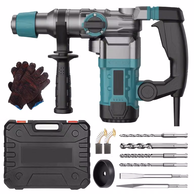 Martello perforatore - Trapano a percussione - Elettrico - Martello perforatore - Utensile - 1200W - 220V - Trapano rotante per cemento