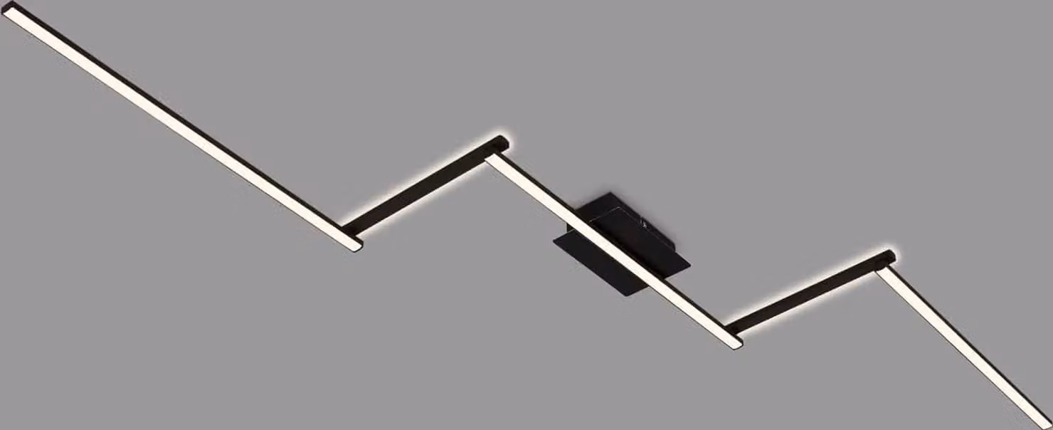 Lampada da soffitto a LED orientabile a 5 luci 28 W nero metallo-plastica Briloner