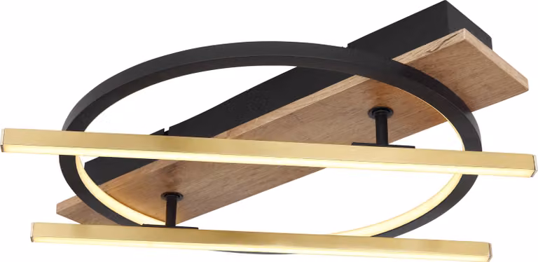 Globo Lighting plafoniera in metallo nero opaco, LED