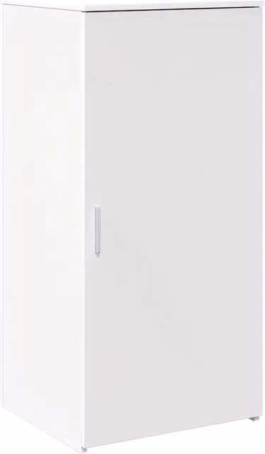 Mobile contenitore moderno HELLOSHOP26 bianco opaco con ante a battente e ripiani interni, sospeso, L: 50 cm, P: 45 cm, H: 103,5 cm