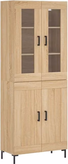 Credenza | Madia | Buffet da pranzo | Armadio da pranzo Rovere Sonoma 69,5x34x180 cm in Legno Multistrato