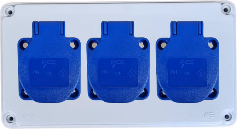 Quadro di distribuzione IP44, quadro elettrico, quadro fusibili 3x 230 V IP44 _Senza _Senza_40202005_Senza cavi
