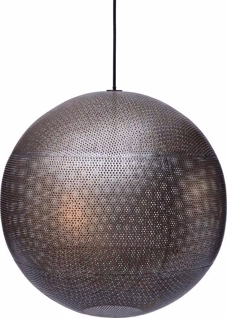 Lampada a sospensione Moonlight con paralume in ferro traforato ⌀ 50 cm