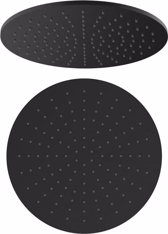 Beitz & Walz Aqvadesign Soffione da 300 mm / rotondo / nero opaco