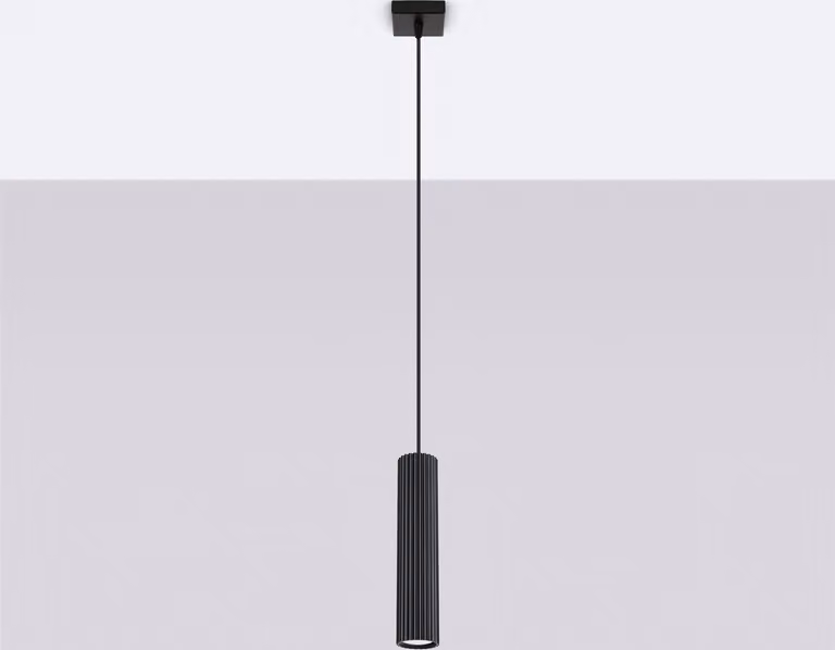 Lampada a sospensione GRAVIO nera 1xGU10x10W in alluminio, dimensioni: 118x8x8 cm, IP20, Pure Lume