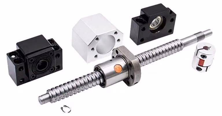 Set di viti a ricircolo di sfere, classe di precisione C7, compatibile con fresatrici CNC, SFU1605 KIT-c, 200 mm