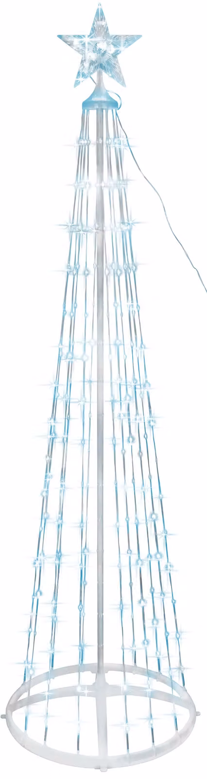Decorazione MagicHome Natale, albero, 190xLED, bianco freddo, plastica-rame, 50x180 cm