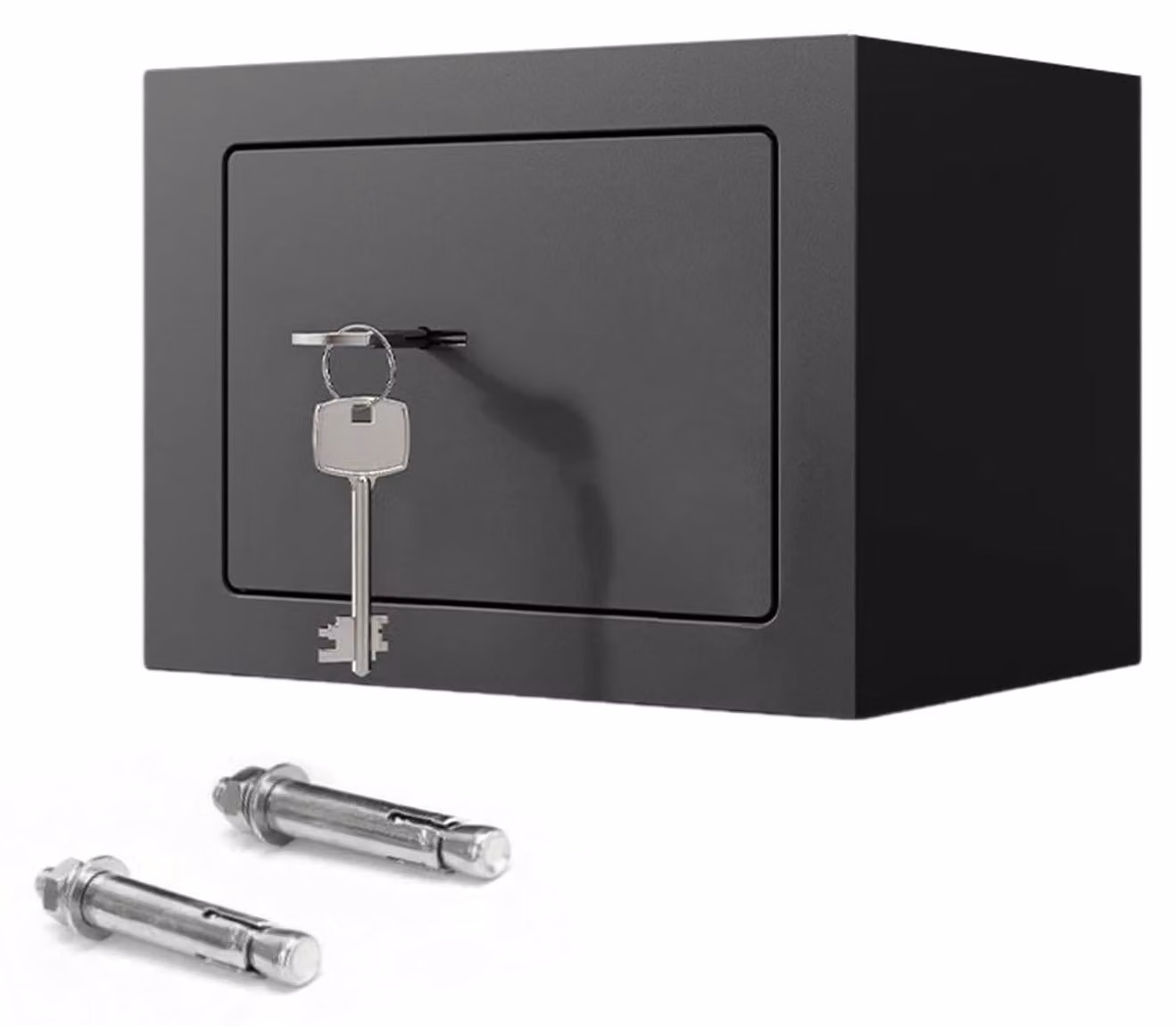 Cassaforte con fessura, dimensioni 23 x 17 x 17 cm, con chiave