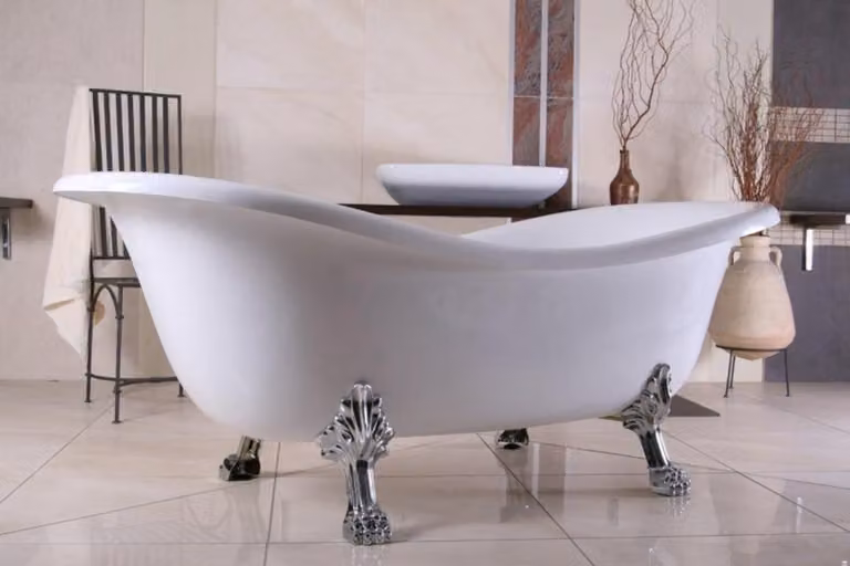 Vasca freestanding Art Nouveau Paris bianco/argento 1880 mm - Bagno barocco