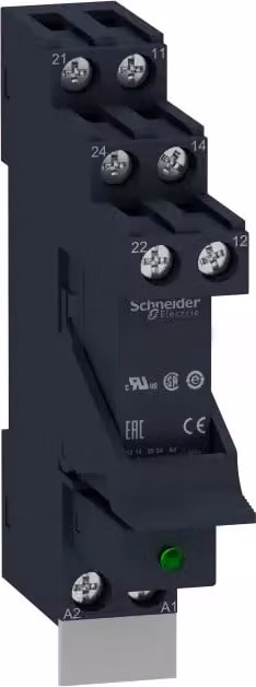 Relè di interfaccia Schneider Electric RSB, 2 contatti in scambio, CA, 24 V, 8 A, morsetti a vite (RSB2A080B7PV)