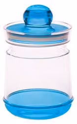 Barattolo in plastica con tappo a vite Cosmoplast Barocco assortito blu 125 ml