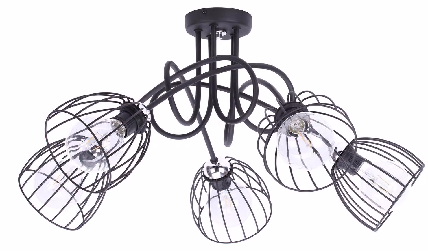 Lampada da soffitto moderna a sospensione cromata Loft E27