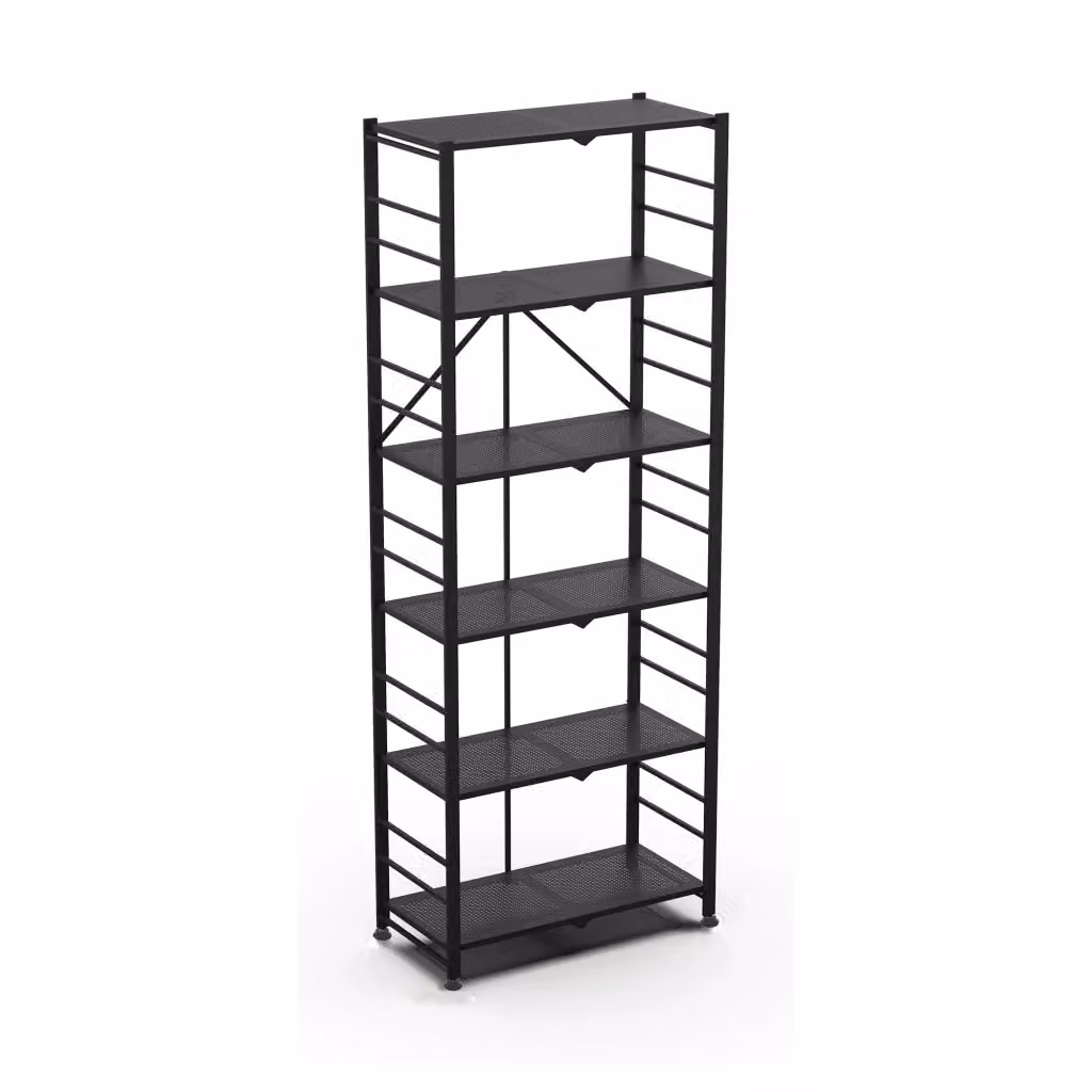 Scaffale DMORA Ficulle con 6 Ripiani in Metallo Nero L: 71 cm, P: 38 cm, H: 190 cm – 2