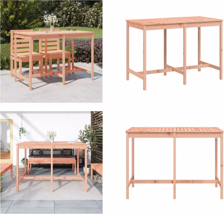 vidaXL Tavolo da giardino 159,5x82,5x110 cm in legno massiccio di abete Douglas - Tavolo da giardino - Tavoli da giardino - Tavolo da esterno - Tavolo da patio