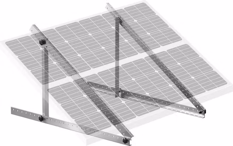 Staffe per pannelli solari 127 cm - Staffa per pannelli solari per centrale elettrica da balcone - regolabile da 0 a 90°