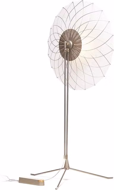 Lampada da terra Moooi Filigree con tecnologia LED dimmabile, colore bianco e argento