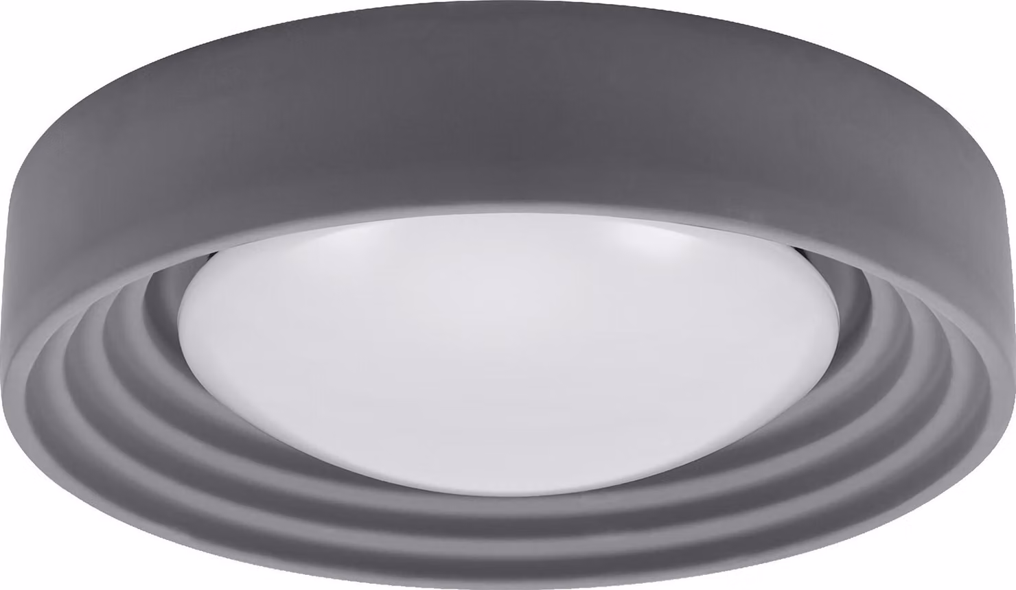LEDVANCE ORBIS Concrete, plafoniera grigia in calcestruzzo con LED, 18W, 1500lm, 3000K bianco caldo amichevole, dimmerabile in 3 fasi con un clic, diametro 400mm, protezione IP20, adatto per bagni