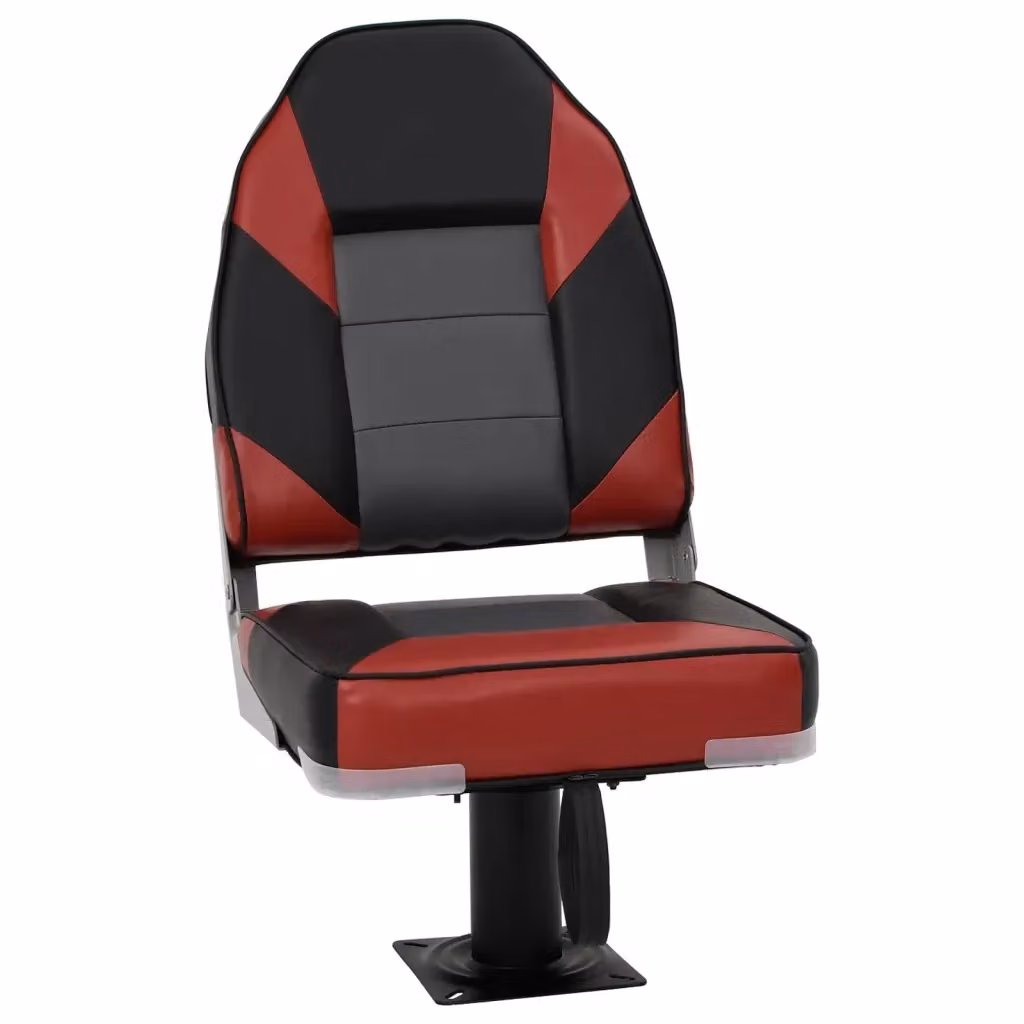 Sedile per Barca con Supporto Girevole 360 grado vidaXL in Metallo e Plastica, Disponibile in Rosso, Nero o Grigio – 2