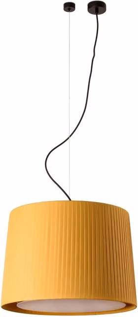 Faro Barcelona 64314-45 - SAMBA Lampada sospensione nera/bordata giallo ø450