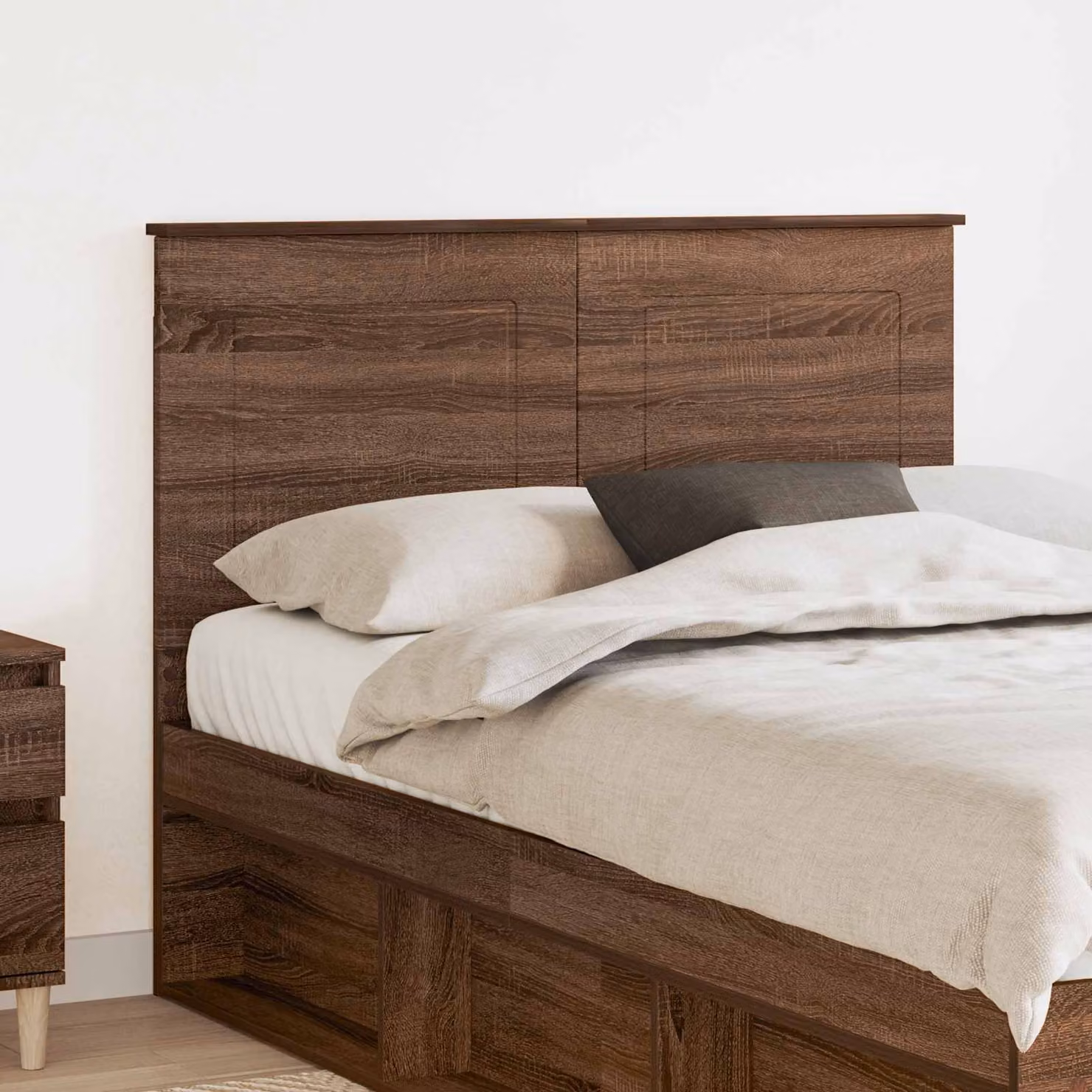 Testiera per letto vidaXL in legno ingegnerizzato color marrone, Larghezza: 100 cm